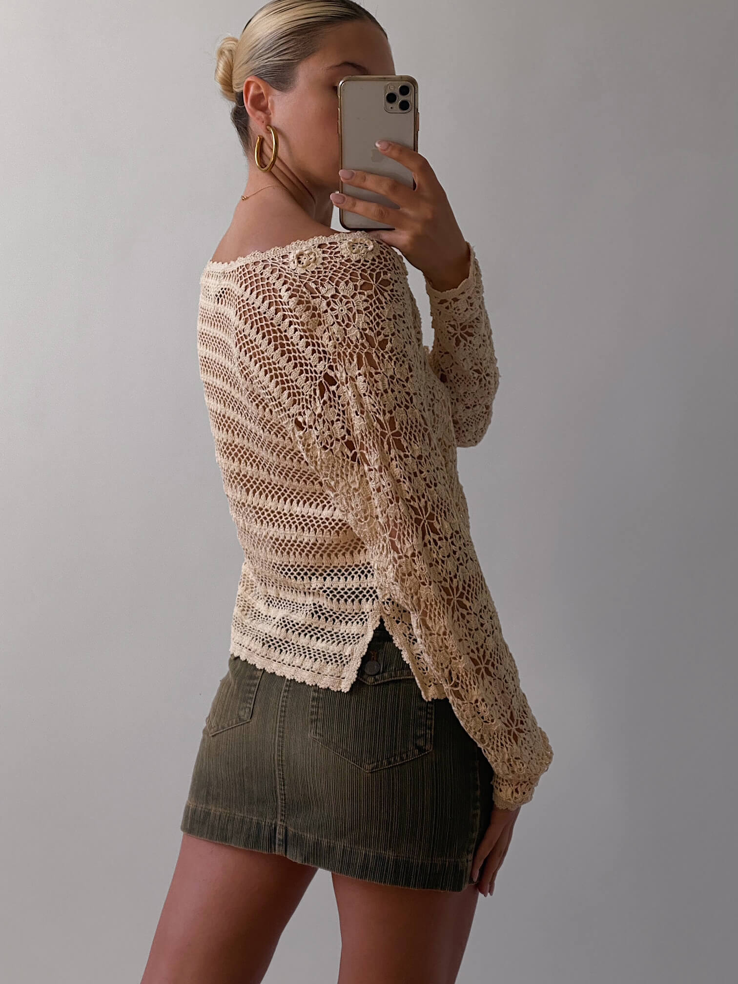 Vintage Crochet Cardigan | XS-M