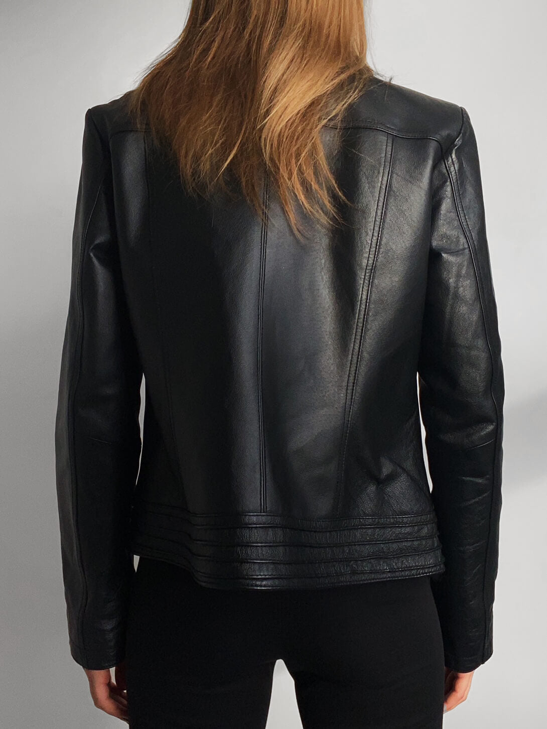 Vintage Minimalist Moto Leather Jacket | XS-L