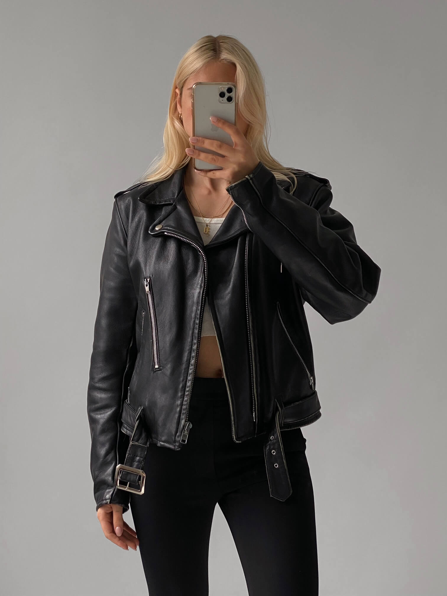 Vintage Motorcycle Leather Jacket | XS-L