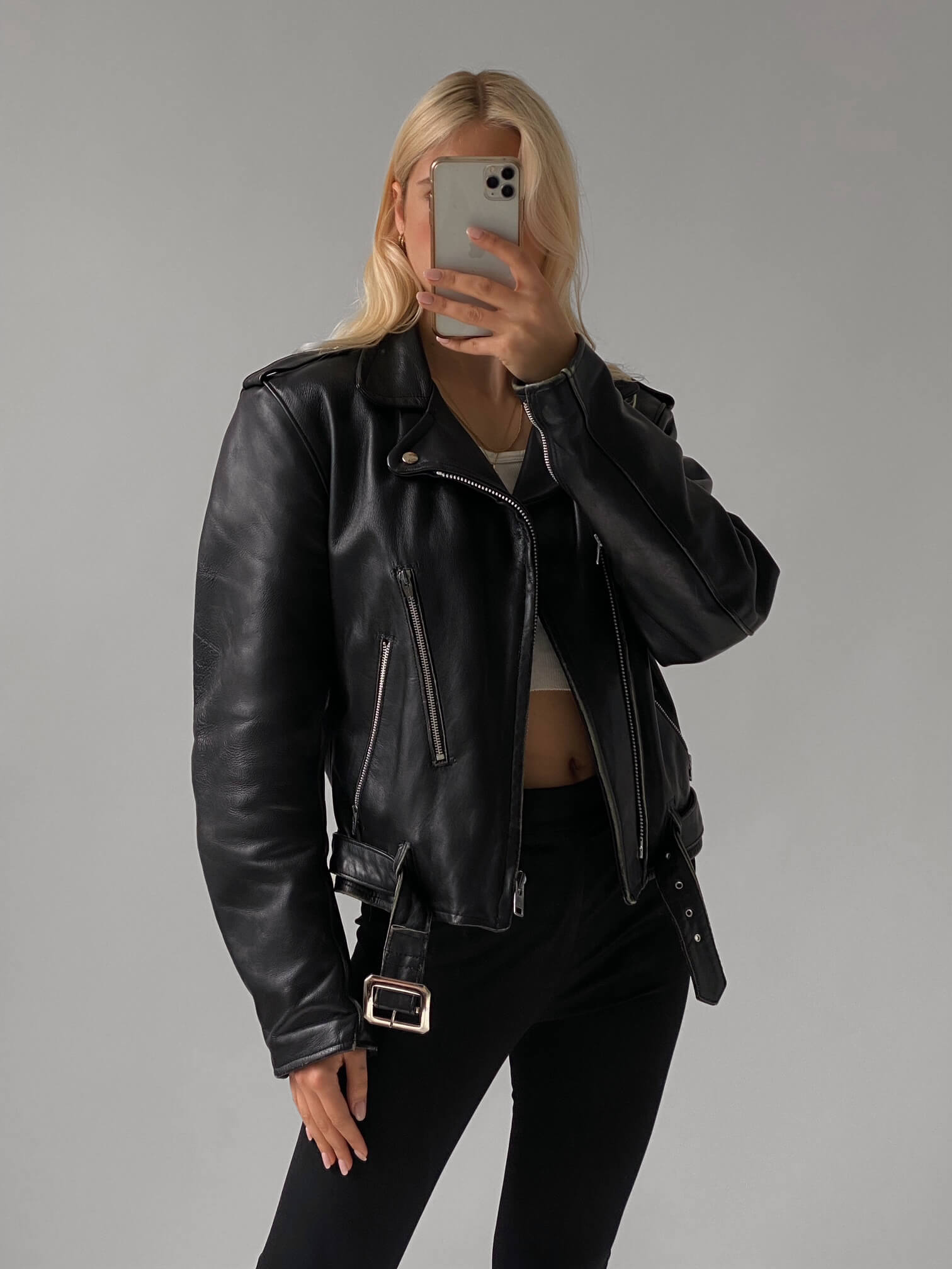Vintage Motorcycle Leather Jacket | XS-L