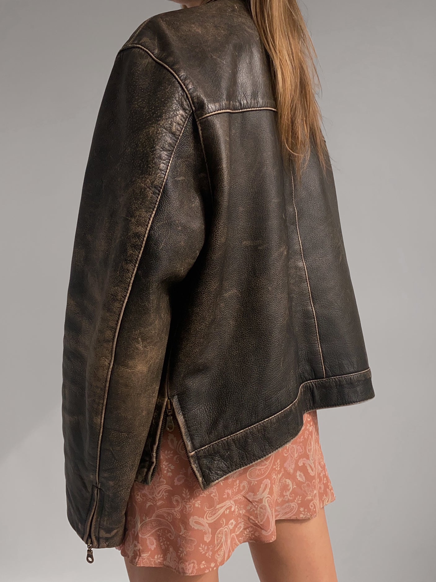 Vintage Patina Leather Jacket | XS-XL