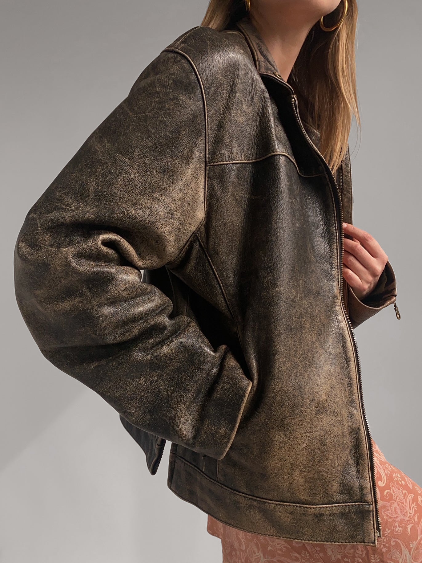 Vintage Patina Leather Jacket | XS-XL