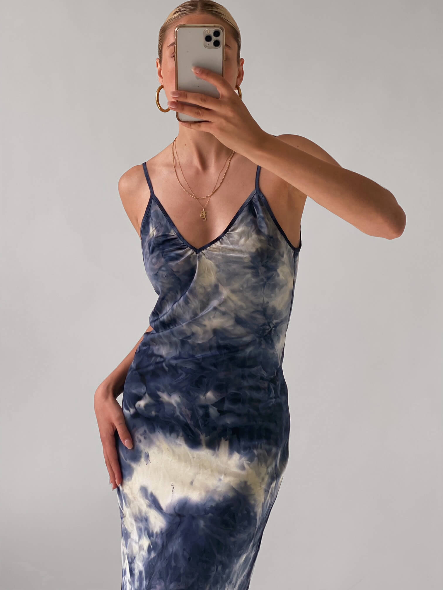 Vintage Tie Dye Slip Dress | S/M